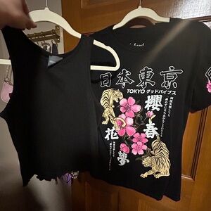 Olivia Rae Black and Pink Graphic Tee